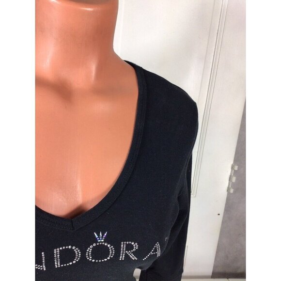 Pandora Top Blouse Crystal Encrusted Womens Small - Picture 3 of 7